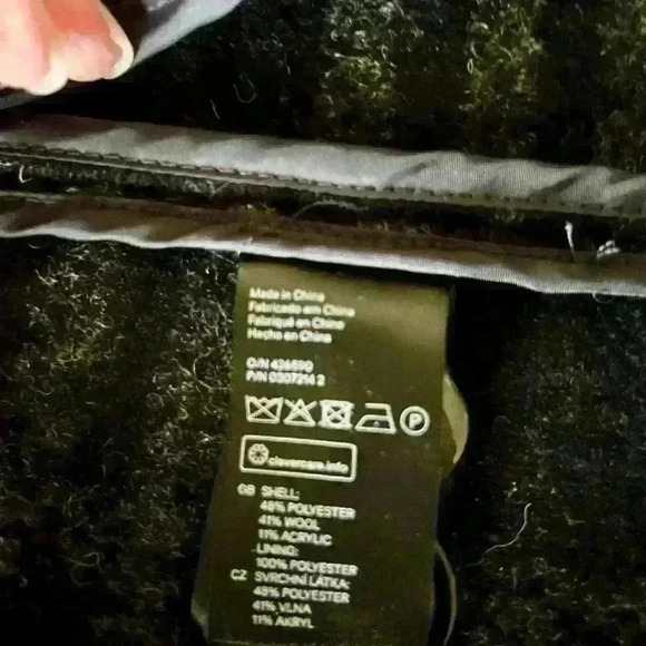 H&M (LOGG) Level of Grades Goods - Double Breasted Plaid Mid Length Coat. Size 4 - Picture 12 of 13